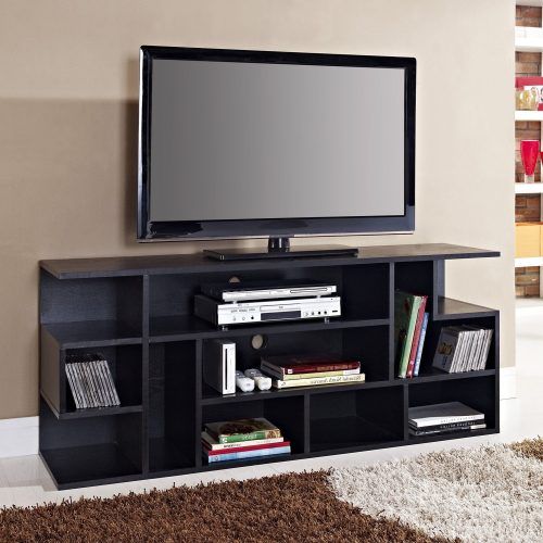 Modern Black Floor Glass Tv Stands With Mount (Photo 3 of 20)