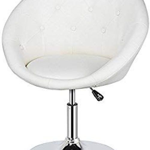White And Clear Acrylic Tufted Vanity Stools (Photo 7 of 20)