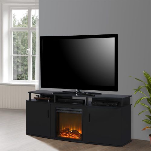 Chicago Tv Stands For Tvs Up To 70" With Fireplace Included (Photo 4 of 20)