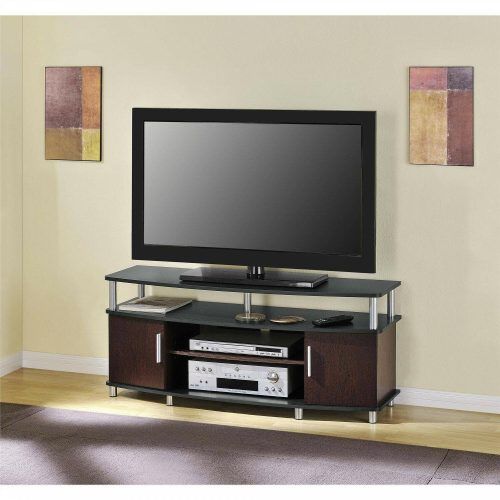 Carson Tv Stands In Black And Cherry (Photo 4 of 20)