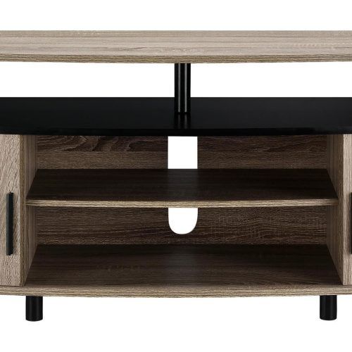 Carson Tv Stands In Black And Cherry (Photo 14 of 20)