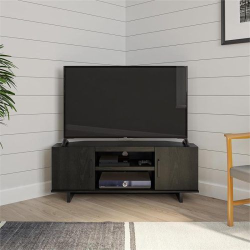 Ameriwood Home Rhea Tv Stands For Tvs Up To 70" In Black Oak (Photo 12 of 20)