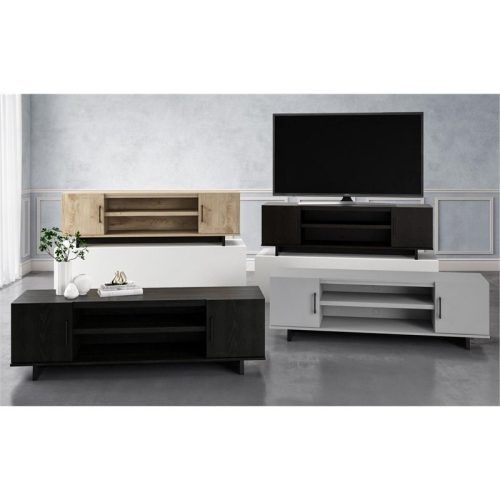 Ameriwood Home Rhea Tv Stands For Tvs Up To 70" In Black Oak (Photo 17 of 20)