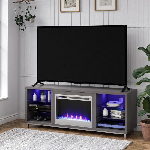Chicago Tv Stands For Tvs Up To 70" With Fireplace Included (Photo 16 of 20)