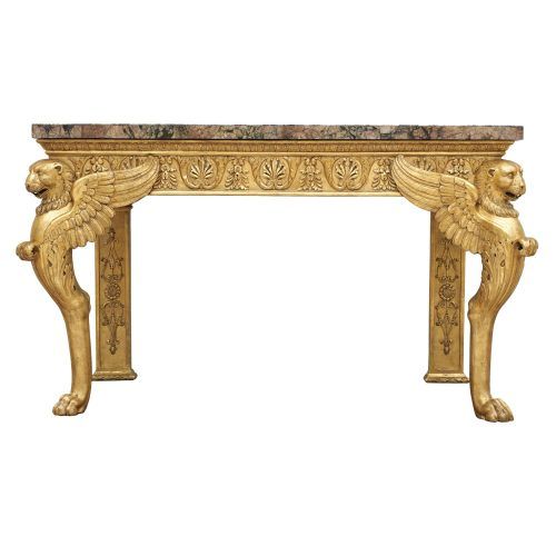 Roman Metal Top Console Tables (Photo 7 of 20)