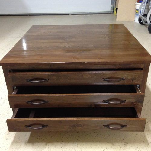 Walnut Finish 6-Drawer Coffee Tables (Photo 2 of 20)