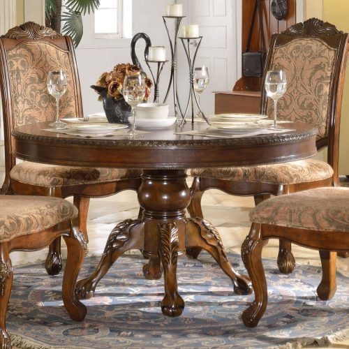 Vintage Brown Round Dining Tables (Photo 11 of 20)