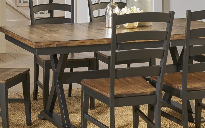 20 The Best Babbie Butterfly Leaf Pine Solid Wood Trestle Dining Tables
