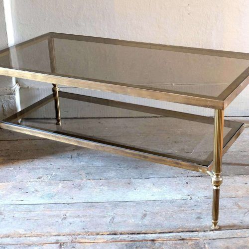 Antique Brass Glass Coffee Tables (Photo 13 of 20)