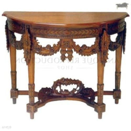 Antique Blue Wood And Gold Console Tables (Photo 20 of 20)