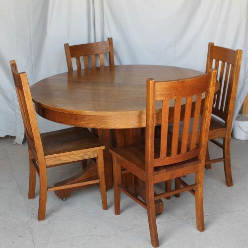 Vintage Brown Round Dining Tables (Photo 4 of 20)