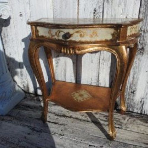 Antique Gold Nesting Console Tables (Photo 14 of 20)