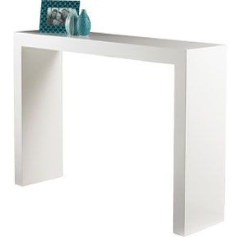 White Triangular Console Tables (Photo 19 of 20)
