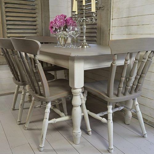 Shabby Chic Cream Dining Tables And Chairs (Photo 8 of 20)