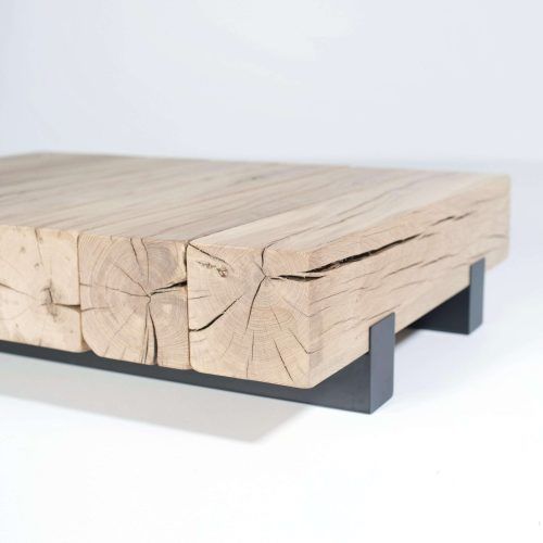Solid Oak Beam Coffee Table (Photo 13 of 20)