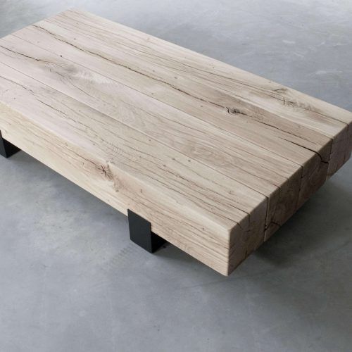 Solid Oak Beam Coffee Table (Photo 1 of 20)