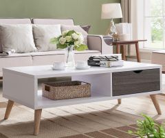 20 Collection of Arella Ii Modern Distressed Grey White Coffee Tables