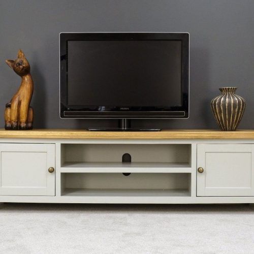 Rustic Grey Tv Stand Media Console Stands For Living Room Bedroom (Photo 2 of 20)