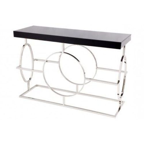 Glass And Stainless Steel Console Tables (Photo 4 of 20)