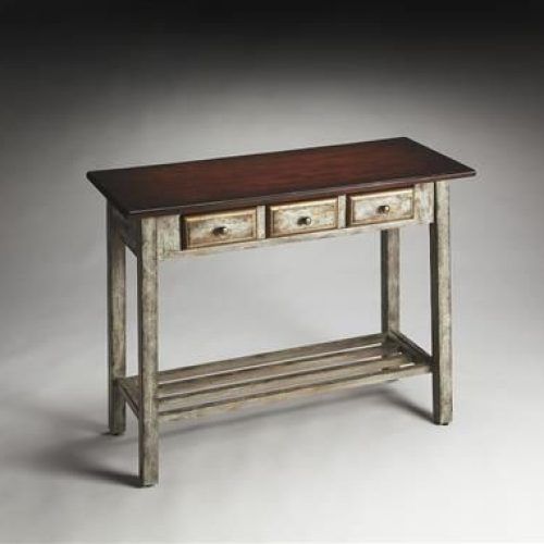 Heartwood Cherry Wood Console Tables (Photo 3 of 20)