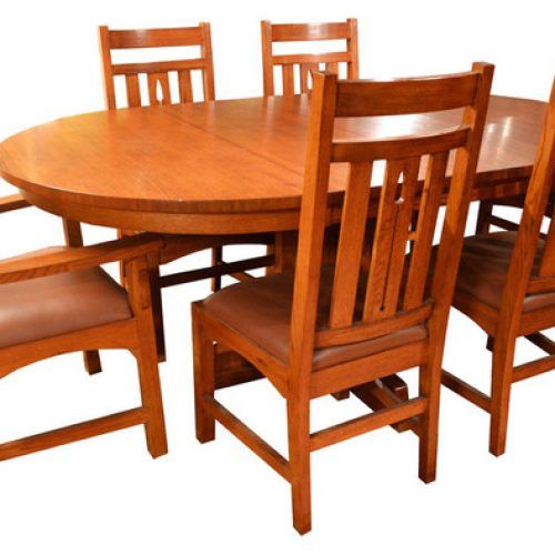 Craftsman 7 Piece Rectangular Extension Dining Sets With Arm & Uph Side Chairs (Photo 7 of 20)