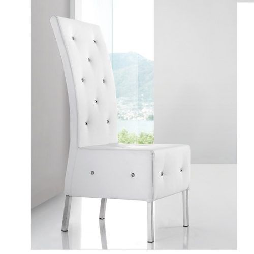 White Leather Dining Room Chairs (Photo 12 of 20)