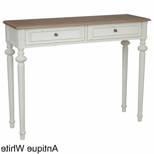 Hand Carved White Wash Console Tables (Photo 5 of 20)