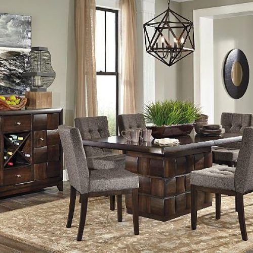 Jaxon 6 Piece Rectangle Dining Sets With Bench & Uph Chairs (Photo 10 of 20)