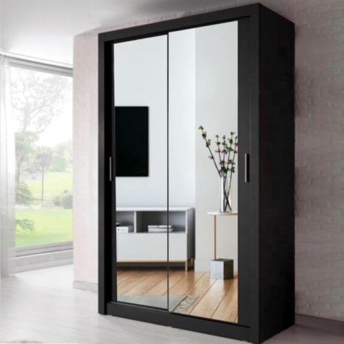 Black Wardrobes With Mirror (Photo 6 of 20)
