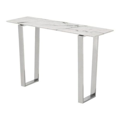Faux Marble Console Tables (Photo 5 of 20)