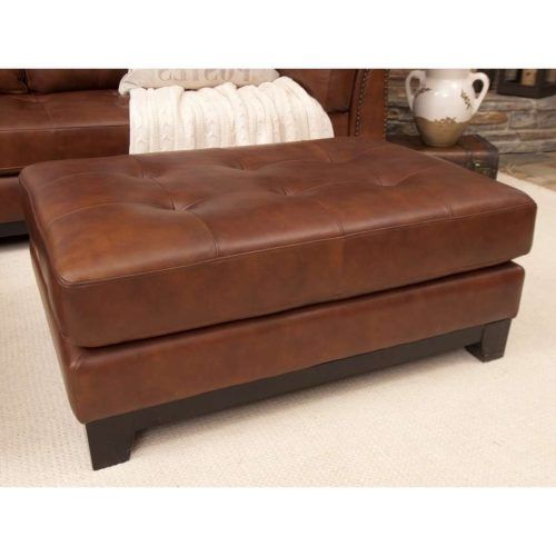Brown Leather Ottoman Coffee Tables (Photo 5 of 20)