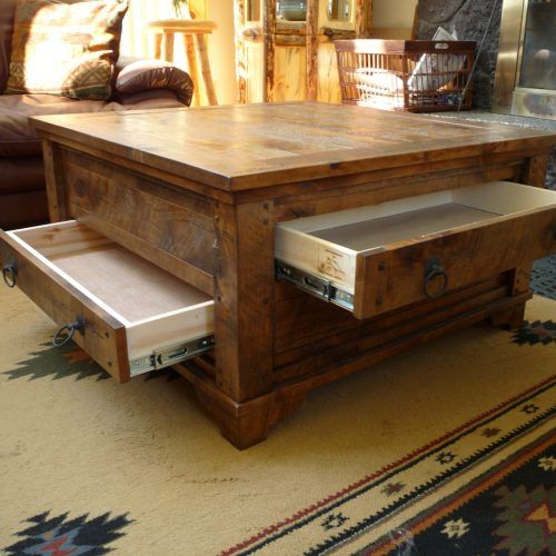 Walnut 4-Drawer Coffee Tables (Photo 11 of 20)