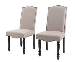 20 Best Ideas Madison Avenue Tufted Cotton Upholstered Dining Chairs (set of 2)