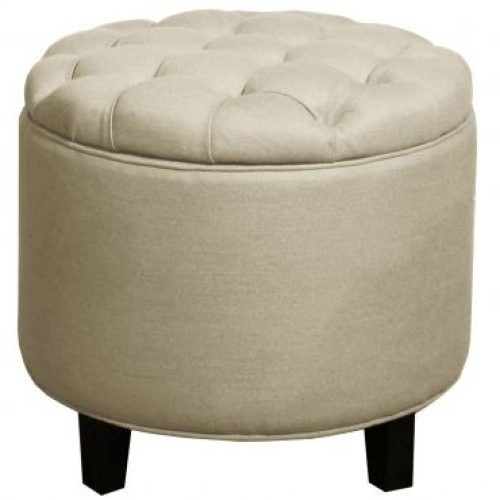 Charcoal Fabric Tufted Storage Ottomans (Photo 2 of 20)