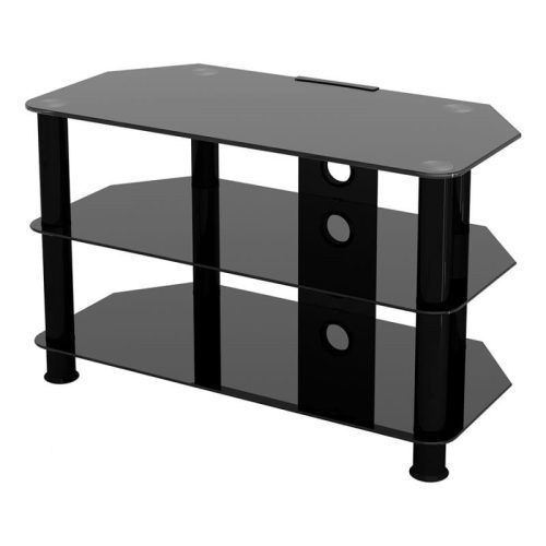 Corner Tv Stands For Tvs Up To 43" Black (Photo 1 of 20)