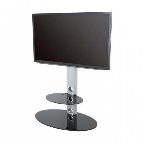 Tv Stands Fwith Tv Mount Silver/Black (Photo 11 of 20)