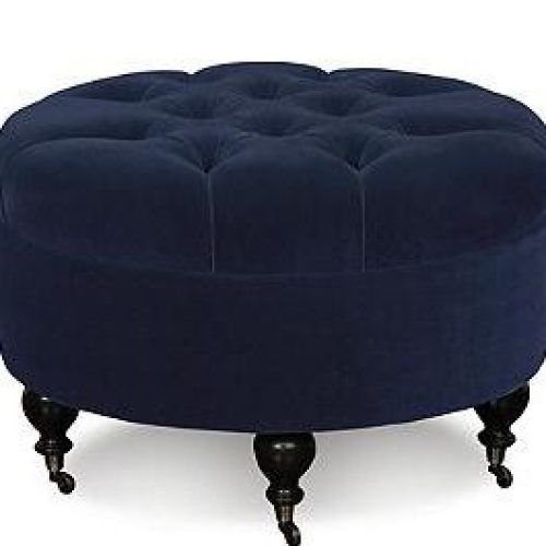 Brown Tufted Pouf Ottomans (Photo 6 of 20)
