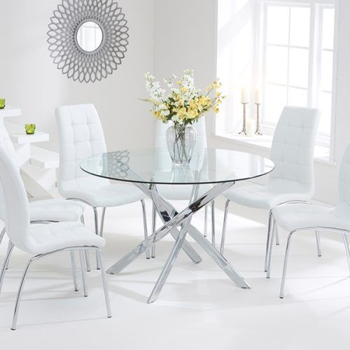 Glass Dining Tables White Chairs (Photo 6 of 20)