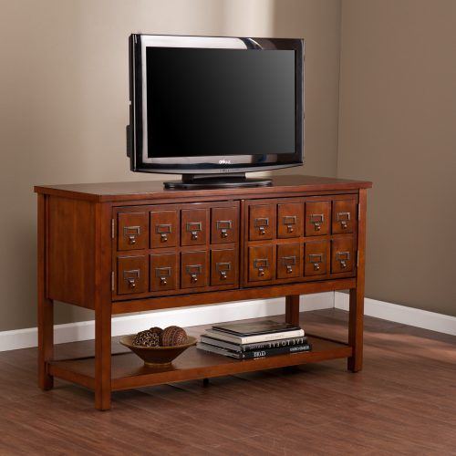 Corner Tv Stands For Tvs Up To 48" Mahogany (Photo 9 of 20)