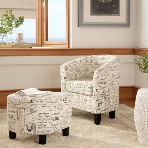 Harmon Cloud Barrel Chairs And Ottoman (Photo 3 of 20)