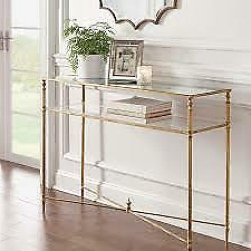 Glass And Gold Console Tables (Photo 14 of 20)