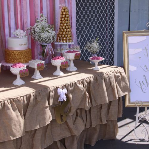 Pink And White Geometric Buffets (Photo 12 of 20)
