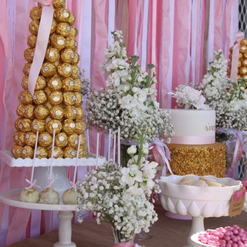 Pink And White Geometric Buffets (Photo 11 of 20)