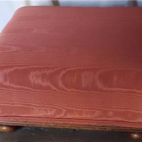 Pink Fabric Banded Ottomans (Photo 1 of 20)