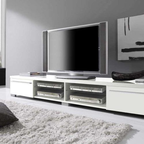 White Tv Stands For Flat Screens (Photo 3 of 15)