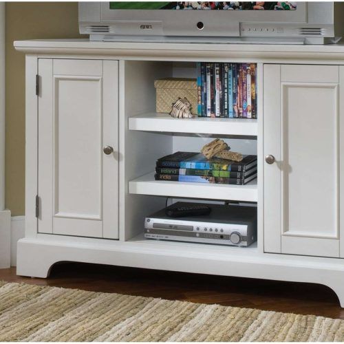 White Tv Stands For Flat Screens (Photo 13 of 15)