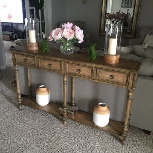 Warm Pecan Console Tables (Photo 16 of 20)