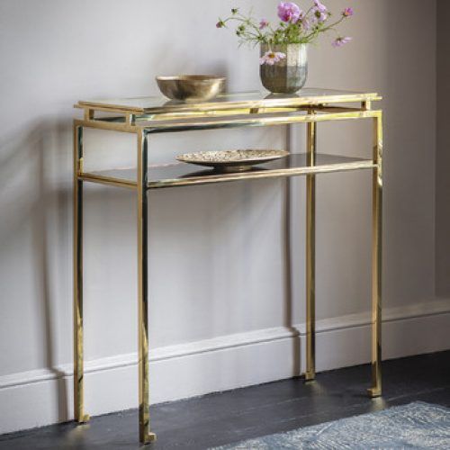 Metallic Gold Modern Console Tables (Photo 7 of 20)