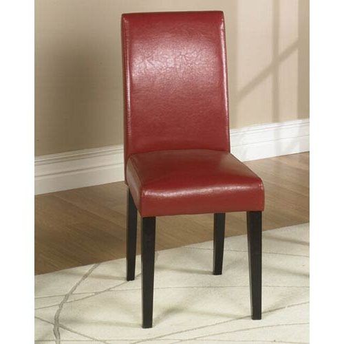 Red Leather Dining Chairs (Photo 12 of 20)