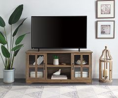 The 20 Best Collection of Glass Shelves Tv Stands for Tvs Up to 60"
